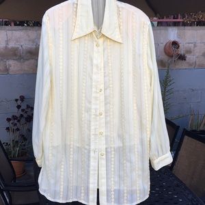 Beige/ Light Yellow Button Down Shirt